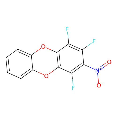 1,2,4-Trifluoro-3-nitrooxanthrene structure