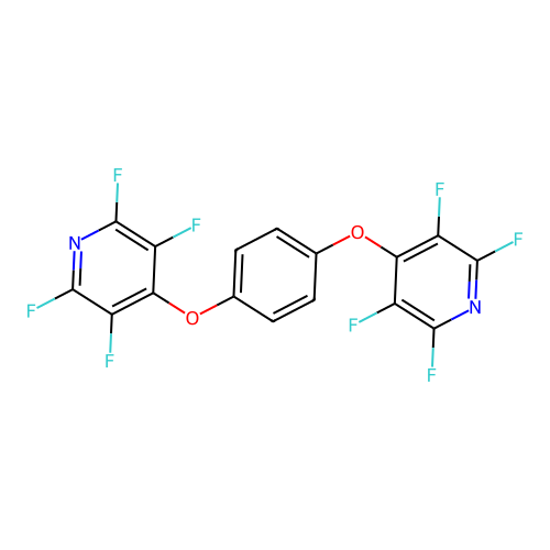 2,3,5,6-Tetrafluoro-4-[4-(2,3,5,6-tetrafluoropyridin-4-yl)oxyphenoxy]pyridine structure