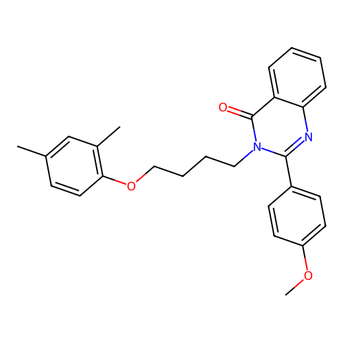 3-(4-(2,4-dimethylphenoxy)butyl)-2-(4-methoxyphenyl)quinazolin-4(3H)-one structure