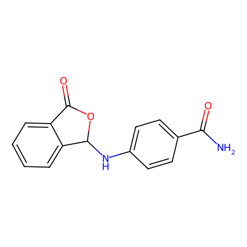 4-[(3-Oxo-1,3-dihydro-2-benzofuran-1-yl)amino]benzamide structure