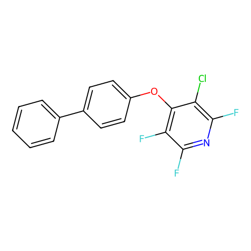 Pyridine, 4-(biphenyl-4-yloxy)-3-chloro-2,5,6-trifluoro- structure