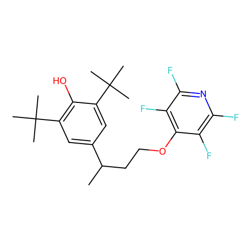 2,6-Di-tert-butyl-4-{4-[(2,3,5,6-tetrafluoropyridin-4-yl)oxy]butan-2-yl}phenol structure