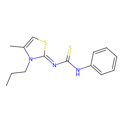 1-[(2Z)-4-methyl-3-propyl-1,3-thiazol-2(3H)-ylidene]-3-phenylthiourea structure