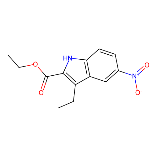 ethyl 3-ethyl-5-nitro-1H-indole-2-carboxylate structure