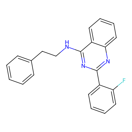 2-(2-fluorophenyl)-N-phenethylquinazolin-4-amine structure