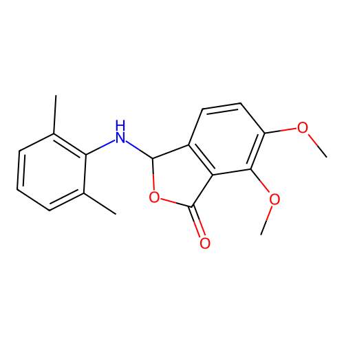 3-[(2,6-dimethylphenyl)amino]-6,7-dimethoxy-2-benzofuran-1(3H)-one structure