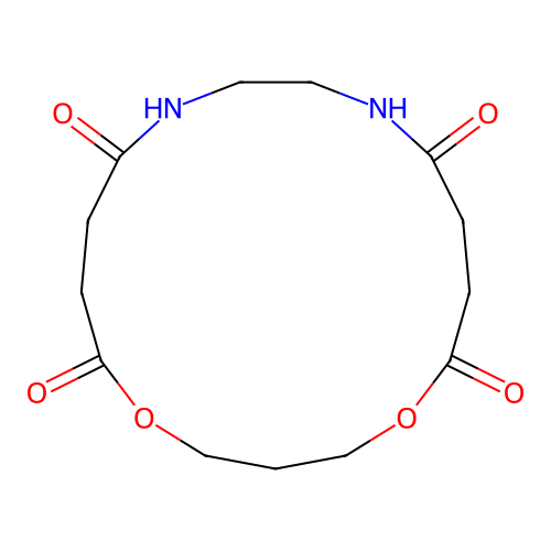 1,5-Dioxa-10,13-diazacycloheptadecane-6,9,14,17-tetrone structure