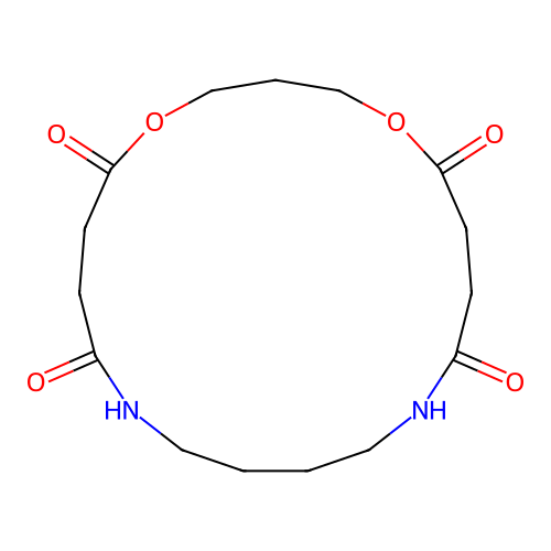 1,5-Dioxa-10,15-diazacyclononadecane-6,9,16,19-tetrone structure