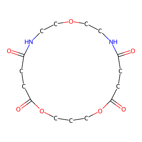 1,9,13-Trioxa-4,18-diazacycloicosane-5,8,14,17-tetrone structure