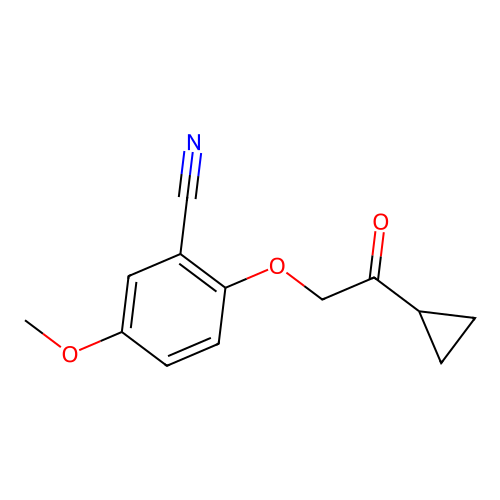 2-(2-Cyclopropyl-2-oxoethoxy)-5-methoxybenzonitrile structure