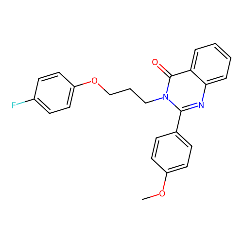 3-(3-(4-fluorophenoxy)propyl)-2-(4-methoxyphenyl)quinazolin-4(3H)-one structure