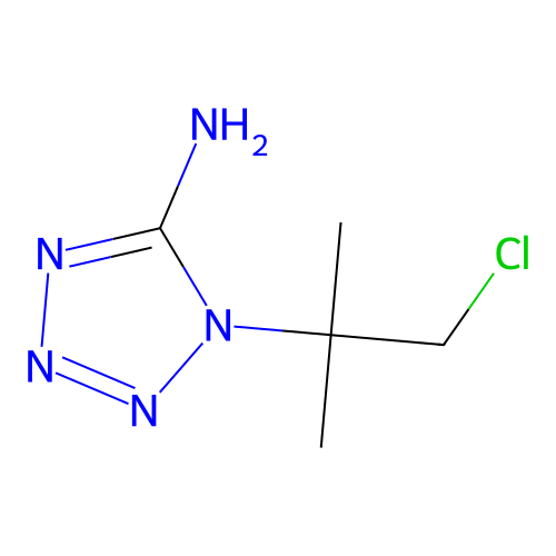 1-(1-chloro-2-methylpropan-2-yl)-1H-tetrazol-5-amine structure