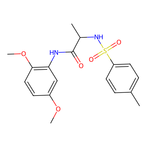 N-(2,5-dimethoxyphenyl)-2-[(4-methylphenyl)sulfonylamino]propanamide structure