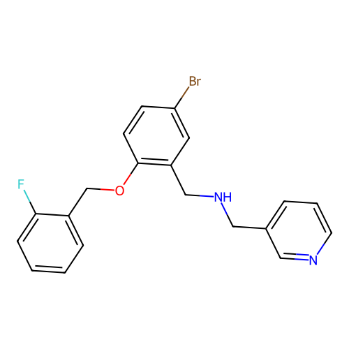 N-{5-bromo-2-[(2-fluorobenzyl)oxy]benzyl}-N-(3-pyridinylmethyl)amine structure