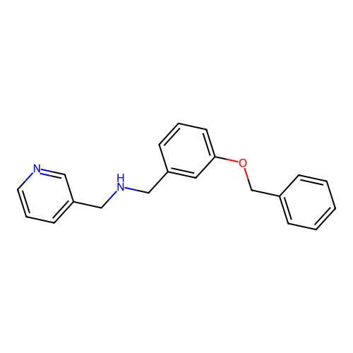1-[3-(benzyloxy)phenyl]-N-(pyridin-3-ylmethyl)methanamine structure
