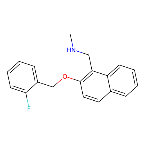 N-({2-[(2-fluorobenzyl)oxy]-1-naphthyl}methyl)-N-methylamine structure