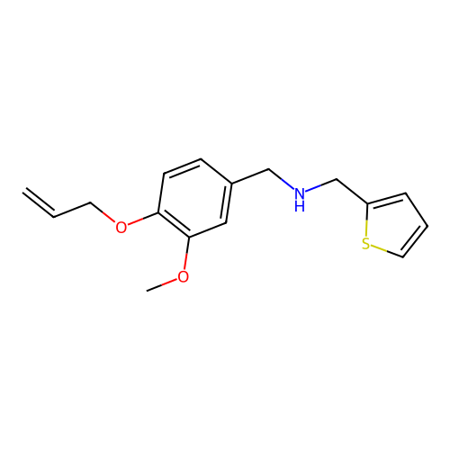 (4-Allyloxy-3-methoxy-benzyl)-thiophen-2-ylmethyl-amine structure