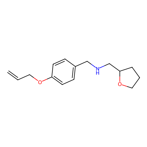 N-[4-(allyloxy)benzyl]-N-(tetrahydro-2-furanylmethyl)amine structure