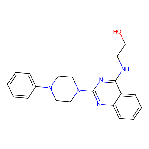 2-{[2-(4-Phenylpiperazin-1-yl)quinazolin-4-yl]amino}ethan-1-ol structure