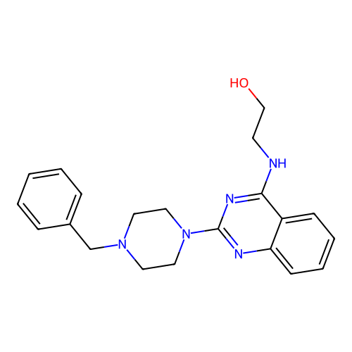 2-((2-(4-Benzylpiperazin-1-yl)quinazolin-4-yl)amino)ethanol structure