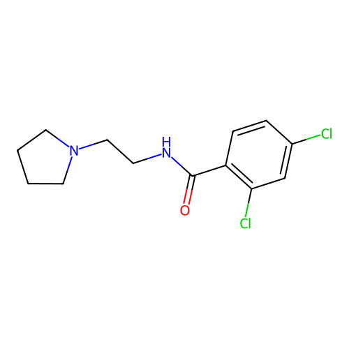 2,4-dichloro-N-(2-pyrrolidin-1-ylethyl)benzamide structure