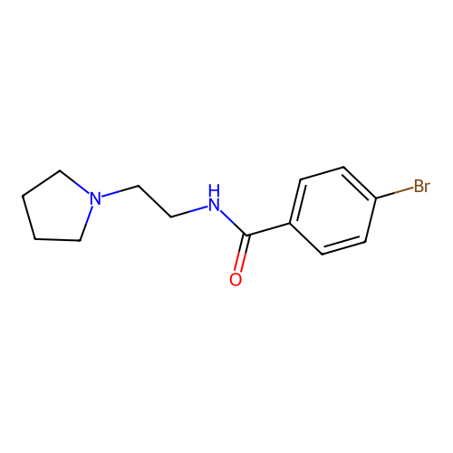 4-Bromo-N-(2-pyrrolidin-1-yl-ethyl)-benzamide structure