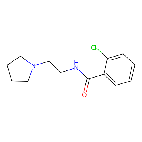 2-chloro-N-[2-(pyrrolidin-1-yl)ethyl]benzamide structure