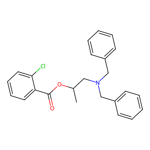 1-(Dibenzylamino)propan-2-yl 2-chlorobenzoate structure