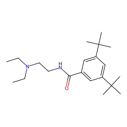 3,5-ditert-butyl-N-[2-(diethylamino)ethyl]benzamide structure