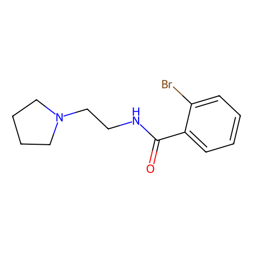 2-bromo-N-(2-pyrrolidin-1-ylethyl)benzamide structure