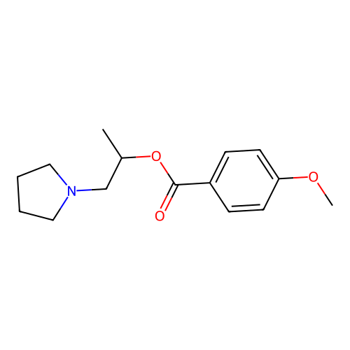 1-(Pyrrolidin-1-yl)propan-2-yl 4-methoxybenzoate structure