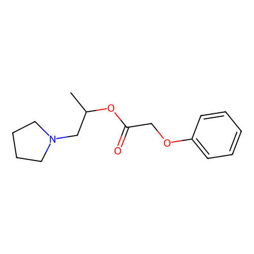 1-Methyl-2-(1-pyrrolidinyl)ethyl phenoxyacetate structure