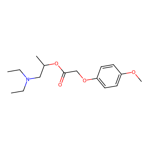 1-(Diethylamino)propan-2-yl (4-methoxyphenoxy)acetate structure