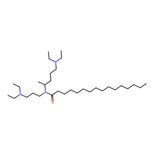 Hexadecanamide, N-[4-(diethylamino)-1-methylbutyl]-N-[3-(diethylamino)propyl]- structure