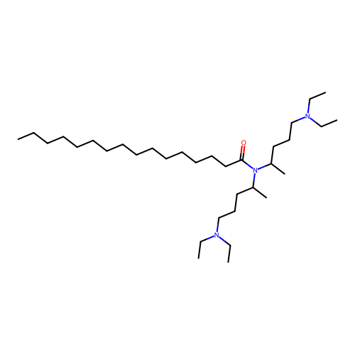 N,N-bis[5-(diethylamino)pentan-2-yl]hexadecanamide structure