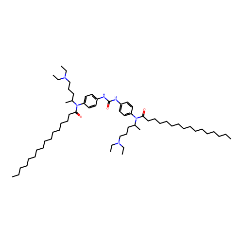 N-(5-DIETHYLAMINOPENTAN-2-YL)-N-[4-[[4-(5-DIETHYLAMINOPENTAN-2-YL-HEXADECANOYL-AMINO)PHENYL]CARBAMOYLAMINO]PHENYL]HEXADECANAMIDE structure