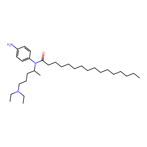 N-(4-aminophenyl)-N-[5-(diethylamino)pentan-2-yl]hexadecanamide structure