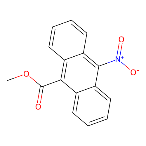 Methyl 10-nitro-9-anthracenecarboxylate structure
