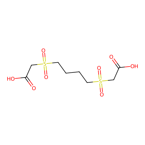 2-[4-(Carboxymethylsulfonyl)butylsulfonyl]acetic acid structure