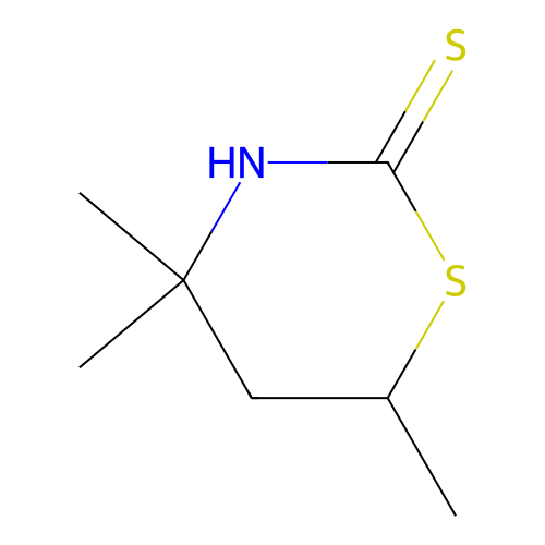 4,4,6-Trimethyl-1,3-thiazinane-2-thione structure