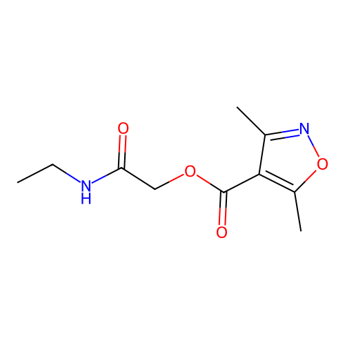 2-(Ethylamino)-2-oxoethyl 3,5-dimethylisoxazole-4-carboxylate structure