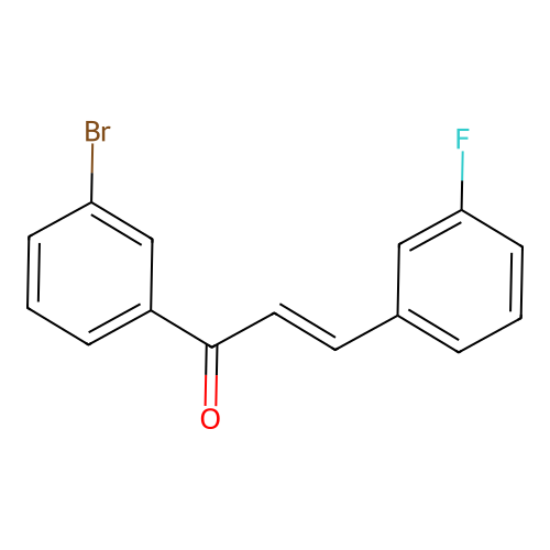 1-(3-Bromophenyl)-3-(3-fluorophenyl)prop-2-en-1-one structure