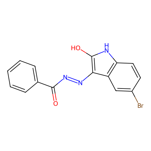 5-Bromo-3-(benzoylhydrazidyl)-2-oxoindoline structure