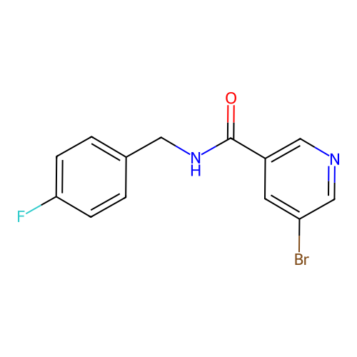 5-Bromo-N-(4-fluorobenzyl)nicotinamide structure