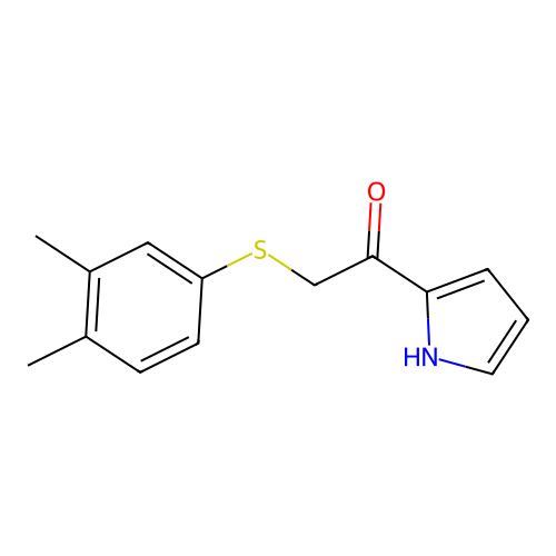 2-((3,4-Dimethylphenyl)thio)-1-(1h-pyrrol-2-yl)ethan-1-one structure