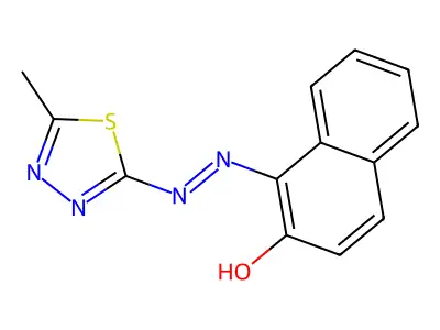 1-((5-Methyl-1,3,4-thiadiazol-2-yl)azo)-2-naphthalenol structure