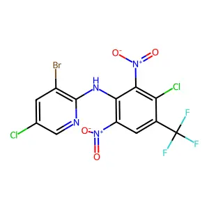 2-Pyridinamine, 3-bromo-5-chloro-N-(3-chloro-2,6-dinitro-4-(trifluoromethyl)phenyl)- structure