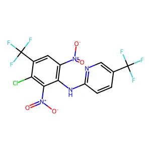 2-Pyridinamine, N-(3-chloro-2,6-dinitro-4-(trifluoromethyl)phenyl)-5-(trifluoromethyl)- structure