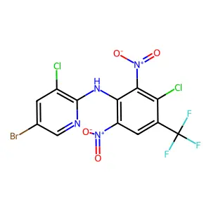 2-Pyridinamine, 5-bromo-3-chloro-N-(3-chloro-2,6-dinitro-4-(trifluoromethyl)phenyl)- structure