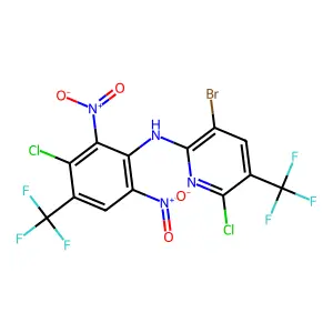 2-Pyridinamine, 3-bromo-6-chloro-N-(3-chloro-2,6-dinitro-4-(trifluoromethyl)phenyl)-5-(trifluoromethyl)- structure